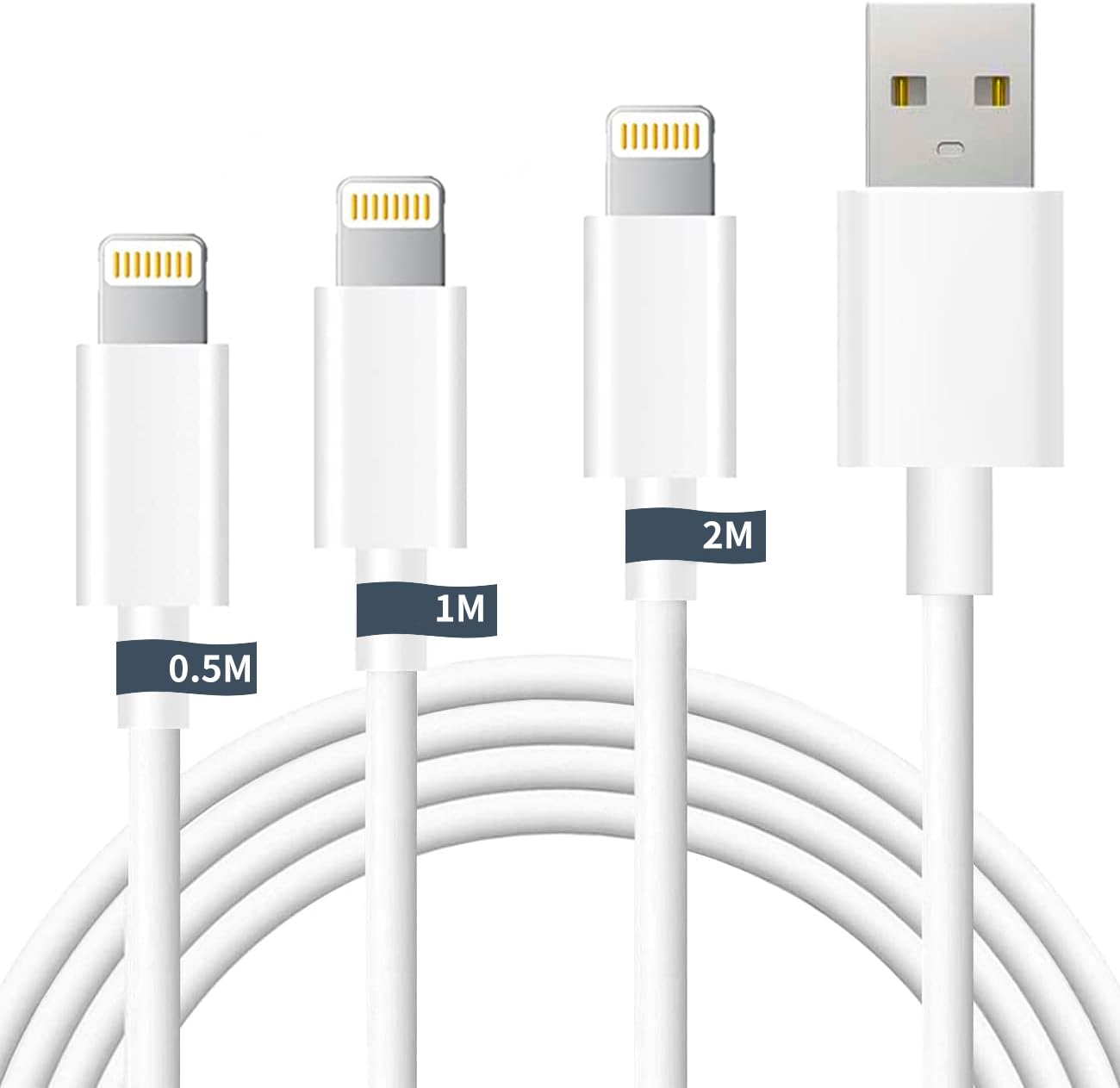 【2026新版 MFi認証】i-Phone 充電ケーブル ライトニングケーブル 0.5M/1M/2M 3本セット i-Phone 充電器 lightning ケーブル アイフォン充電ケーブル 2.4A急速充電 USB同期 高速データ転送 断線防止 超
