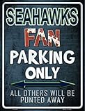 Seahawksファン駐車場のみスポーツVanityメタルノベルティ駐車場サイン