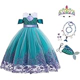 アリエル　ドレス　子供　コスプレ　プリンセス　ドレス　人魚姫　コスプレ　衣装　リトル　マーメイド　ワンピース　ステージ　衣装　ハロウィーン　クリスマス　仮装　お姫様　ドレス　イベント　誕生日　プレゼント 100 110 120 130 140 150