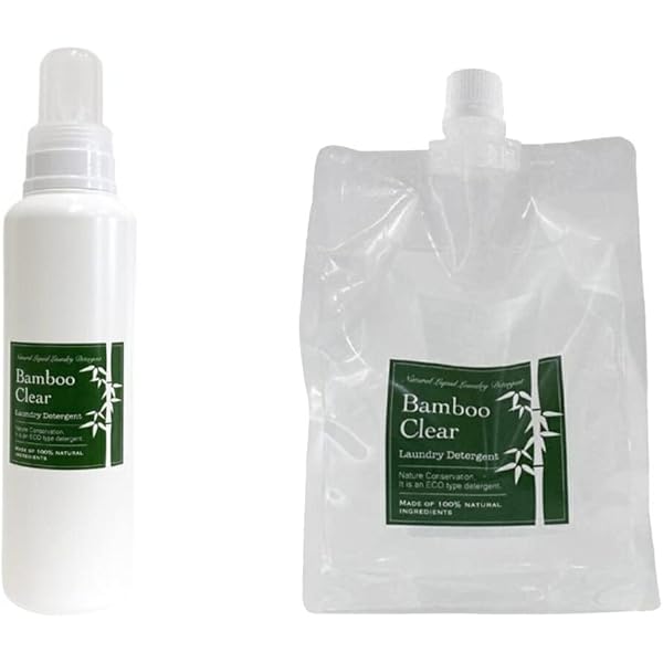 Bamboo Clear 液体洗剤 3000ml 2個セット Amazon | バンブークリア BambooClear 天然成分100%の無添加洗濯