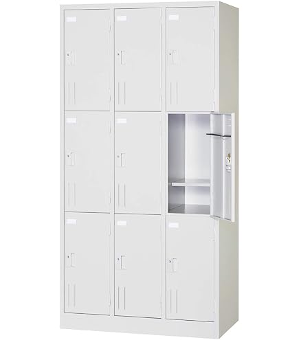 Amazon.co.jp: 多人数用ロッカー 12人用(浅型) 3列4段 ホワイトグ