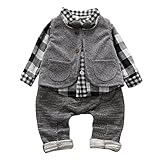 (コ-ランド) Co-land ベビー服 フォーマルスーツ 3点セット ベスト チェック柄シャツ ロングパンツ 赤ちゃん 男の子ブラウス 子供服 キッズ 入園式 結婚式 ブラック 5