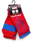 Mavel Youth 2 Pairs/Pack Athletic Spiderman Crew Socks (Youth Small/Youth Medium) [並行輸入品]