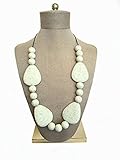 Dimples & Grace Teething Necklace for Mom to Wear 100% Silicone Teether for Baby to Chew to Help Rel