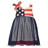 Bonnie Baby Girl First 4th of July Spangleドレスと短パン( 0 m-24 m )