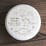 名入れ 乳歯ケース 「恐竜」 桐 箱 子ども 歯入れ 出産祝い プレゼント ギフト おしゃれ かわいい