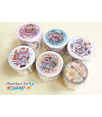 Amazon | マスキングテープ meatball 人物 特殊インク 手帳 DIY ギフト