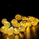 StillCool 16ft 30 LED Waterproof White Crystal Ball Solar Powered String Lights for Outdoor, Yard, G