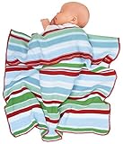 Wallaboo Organic Eden Striped Cotton Knit Newborn Baby Blanket, Large, Multicolor by Wallaboo