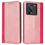 Ｈａｖａｙａ 対応 Xiaomi 13T ケース Xiaomi 13T Pro ケース 手帳型 シャオミ 13t カバー docomo シャオミー 13T プロ 耐衝撃 XIG04 au カード収納 SoftBank スタンド機能 フェイクレザー-ローズゴールド+ローズ