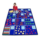 Learning Carpets Counting 1-12 Rectangular Rug Large/8'5 x 11'9 [並行輸入品]