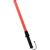 髙儀(Takagi) LED 誘導棒 54cm 乾電池式 ベルトフック ハンドストラップ付き 赤 ロング 明るい 誘導灯 点検棒 交通整理 棒 警備棒