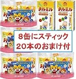 【チルミルステイック10本入2箱付】　森永　チルミル　大缶　【820ｇ×2缶×4個】1ケース　【1ＣＳ】