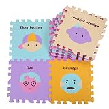 子供のパズルモザイククリーピングマット、ベッドルームフォームクライミングマット、家庭用泡パッド30 * 30 * 1.3センチメートル