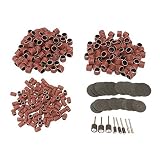Sndy 326pcs 80Grit ドラム研磨キット樹脂切削ホイールディスクと心棒