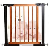 エルフ ベビー(Fairy Baby)ベビーゲート木製 オートロック 突っ張り式 置くだけ 犬用ゲート 取付幅180-194cm 棕色