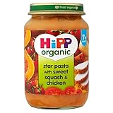Hipp Organic Star Pasta with Sweet Squash & Chicken 7mth+ (190g) 甘いカボチャとチキン7Mth + （ 190グラム）とヒップ有機星のパ