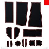 (Muu3) プリウス PRIUS 30系 インテリアラバーマット ノンスリップ 滑り止め (レッド)