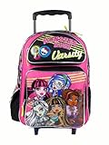 Monster High Rolling Backpack - Varsity 16" Large Girls School Wheeled Book Bag [並行輸入品]