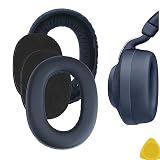 Geekria イヤーパッド互換性 パッド ジャブラ Jabra Elite 85H ヘッドホンに対応 パッド イヤー/イヤーカップ (プロテインレザー/ネイビーブルー)