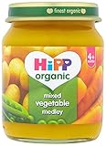 HiPP Organic Stage 1 From 4 Months Mixed Vegetable Medley 6 x 125 g (Pack of 2, Total 12 Pots)
