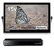 パナソニック 15V型 ポータブル 液晶テレビ プライベート・ビエラ 防水タイプ 500GB ブルーレイプレーヤー/HDDレコーダー付 ブラック UN-15CTD8-K