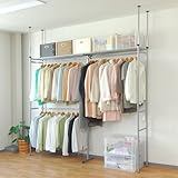 クローゼットハンガー ラック ウォークインクローゼットや納戸にも簡単設置！