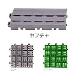 ミヅシマ工業　クロスラインマットエース　中フチ＋　75×150×24ｍｍ　1個　　 　グリーン