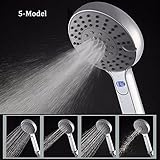 amzmonnsuta 5種類のモード ハンドシャワーヘッド 　温度コントロール　浴室節水