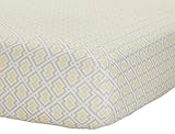 Just Born Cotton Fitted Crib Sheet, Grey/Yellow/White by Just Born [並行輸入品]