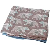 LifeTree 4重 ガーゼケット おくるみ ベビー 竹繊維70％ ＆ コットン30％ 115cm×115cm タオル 出産祝いにおすすめ