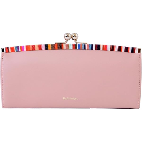 Amazon | [ポールスミス] 名入れ可 ペタルプリントトリム がま口 長