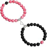 RUIZHEN Magnetic Couples Bracelets for Women Men Mutual Attraction Relationship Matching Friendship Stretch Bracelet for Him 