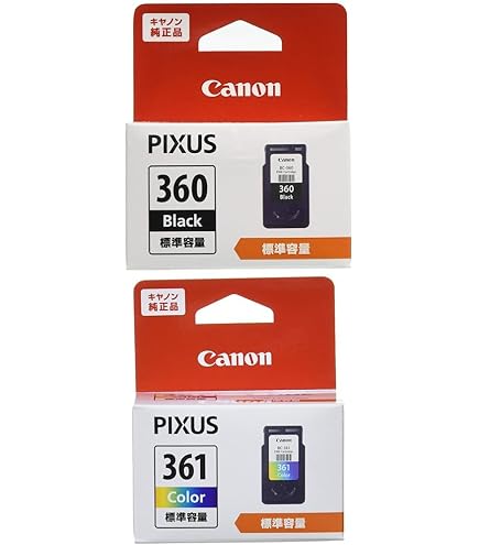 Amazon.co.jp: キャノン BC-360 BC-361 ブラック2個＋カラーセット 