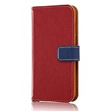 【Amazon.co.jp限定】 レイアウト iPhone 8 / iPhone 7 ケース 手帳 2トーン レッド/ネイビー RF-P12ELC2/RN