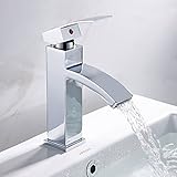 FantasyRe 洗面用 シングルレバー 混合水栓 洗面水栓 洗面用蛇口 キッチン用水栓 洗面台用水栓 手洗いボウル用 立水栓 混合栓 トイレ 手洗い 水道 水栓金具 冷 温 切換え 滝