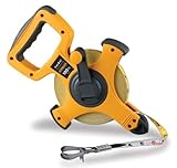 Komelon 8811 Fast Back Open Reel Long Tape Measure with Double Nylon Coated Fiberglass Blade 100-Fee