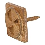 A29 1 Inch Hand Forged Iron Square Fan Design Clavos/Nails, Rust Finish, Set of 4 [並行輸入品]