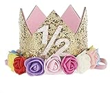 KRY ベビー 王冠 クラウン パーティー キッズ 大人 子供用 髪飾り ガールズ 帽子 ヘッドバンド 可愛い フラワー クラウン ストレッチ キッズ 女子会 パーティー ヘアバンド 1歳 2歳 3歳