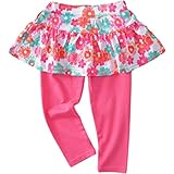 HONEY BLOSSOM ベビー & キッズ 花柄 ボーダー スカッツ レギンス スカート m036 pinkflower xl