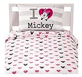 Disney Minnie I Love Mickey Twin Size Sheets Set [並行輸入品]