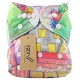iZiv新生児1厚いおむつ付きオーガニック幼児防水/調整/再利用可能/洗えるポケット布おむつのフィット赤ちゃん0.5-3歳（妖精）