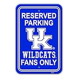 NCAAケンタッキーWildcatsプラスチック駐車場サインプラスチックサイン、ブルー、1サイズ