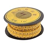 XDiscount ケーブル・マーカー　ケーブル・マーカー・ロール　 Eプリント　　イエロー　フレキシブル　2mの長さ　PVC