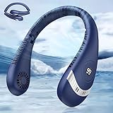 【2023年夏新登場ネッククーラー 】首掛け扇風機 携帯扇風機 ネッククーラー ハンズフリー携帯用首ファン  USB充電式 5000mAh大