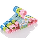 Classicbuy　ハンガー 　ベビーハンガー　物干しハンガー　子供用ハンガー　滑らない　かわいい　洗濯　子供用　ブルー　ピンク　グリーン可選　5個入