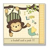 The Kids Room by Stupell I Love You a Bushel and a Peck with Monkey Square Wall Plaque by The Kids R