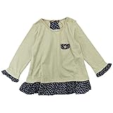 【秋冬物】 nico hrat(ニコフラート) 綿レーヨン天竺裾ドット柄チュニック 130cm /BE NO.B-250762