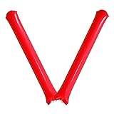 プロモショップ スティックバルーン 応援グッズ 2本組 10セット (赤色)