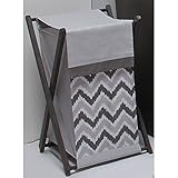 Ikat Zigzag Grey Hamper by Bacati